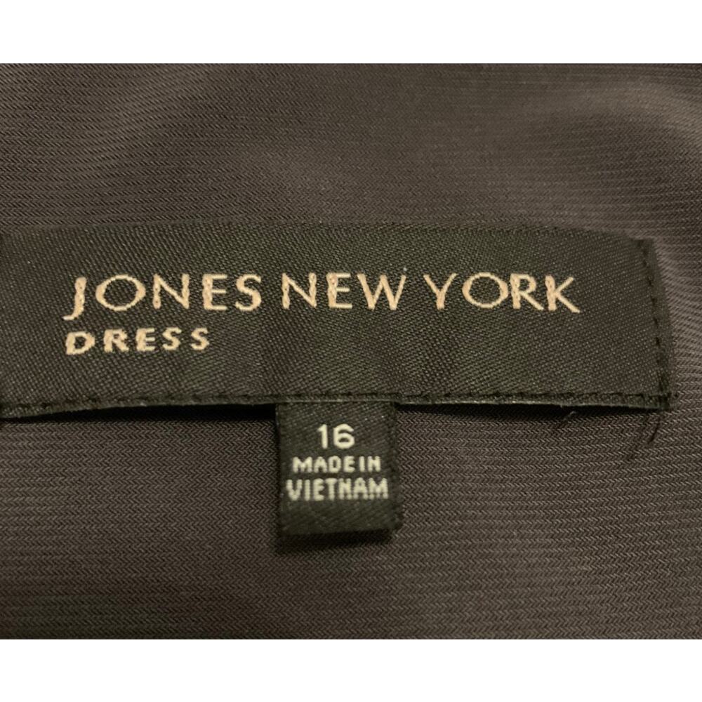 Jones New York NEW Womens Dress 16 Dark Grey Trending Double Peplum Belt Accent - Picture 4 of 12